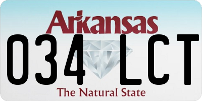AR license plate 034LCT