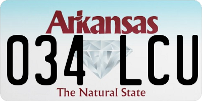 AR license plate 034LCU