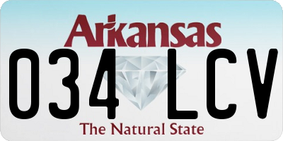 AR license plate 034LCV