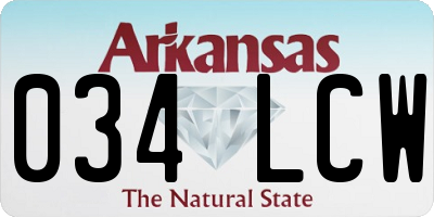 AR license plate 034LCW