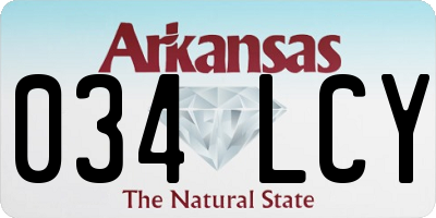 AR license plate 034LCY