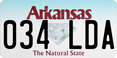 AR license plate 034LDA