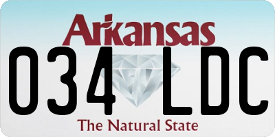 AR license plate 034LDC