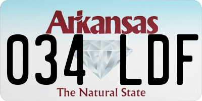 AR license plate 034LDF