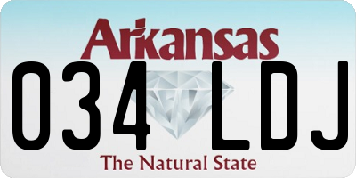 AR license plate 034LDJ