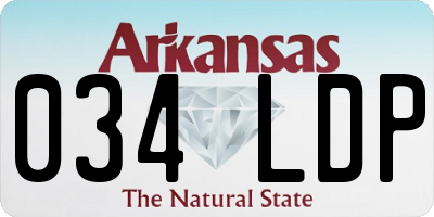 AR license plate 034LDP