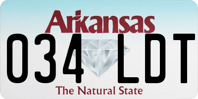 AR license plate 034LDT