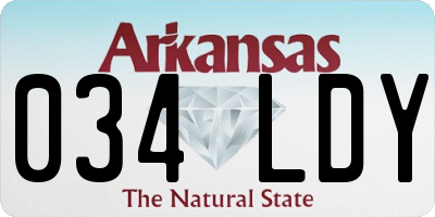 AR license plate 034LDY