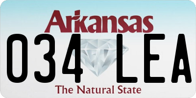 AR license plate 034LEA