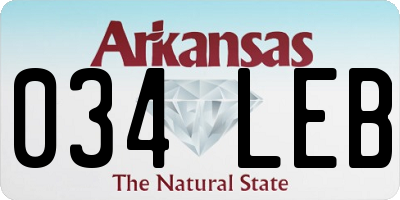 AR license plate 034LEB