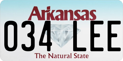 AR license plate 034LEE