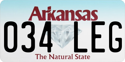 AR license plate 034LEG