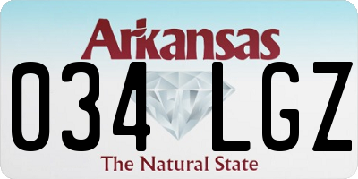 AR license plate 034LGZ