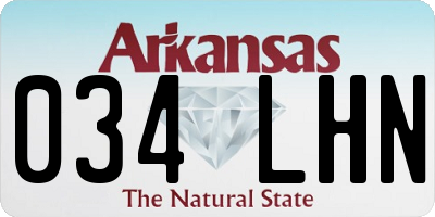 AR license plate 034LHN