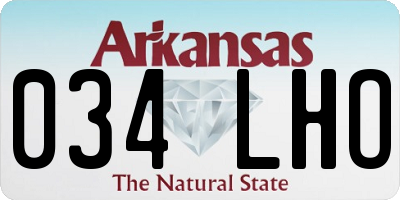 AR license plate 034LHO
