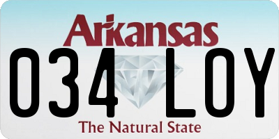 AR license plate 034LOY