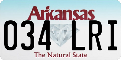 AR license plate 034LRI
