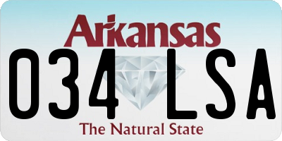 AR license plate 034LSA