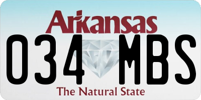 AR license plate 034MBS