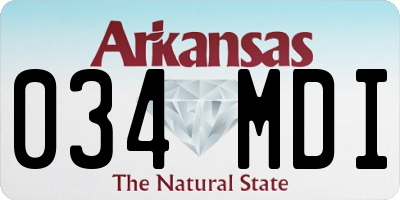 AR license plate 034MDI