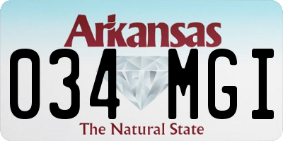 AR license plate 034MGI
