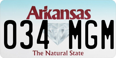 AR license plate 034MGM
