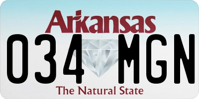 AR license plate 034MGN