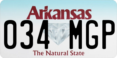 AR license plate 034MGP