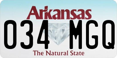 AR license plate 034MGQ