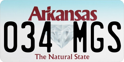 AR license plate 034MGS