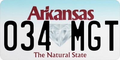 AR license plate 034MGT
