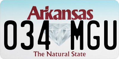 AR license plate 034MGU