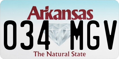 AR license plate 034MGV