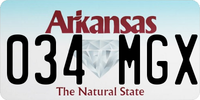AR license plate 034MGX