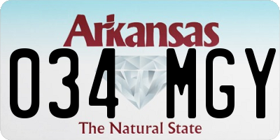 AR license plate 034MGY