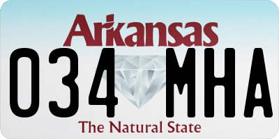 AR license plate 034MHA