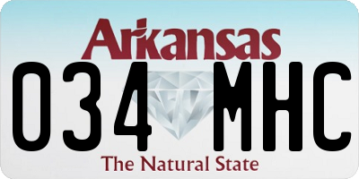 AR license plate 034MHC