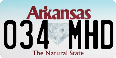 AR license plate 034MHD
