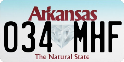 AR license plate 034MHF