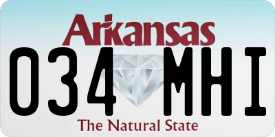 AR license plate 034MHI
