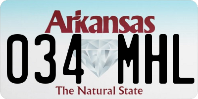 AR license plate 034MHL