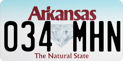 AR license plate 034MHN