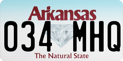 AR license plate 034MHQ