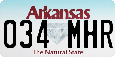 AR license plate 034MHR