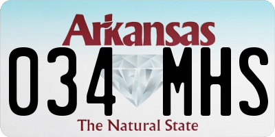 AR license plate 034MHS