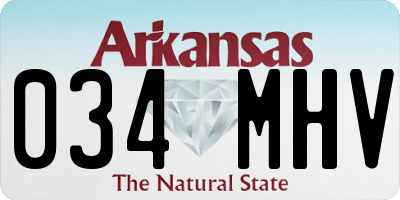 AR license plate 034MHV
