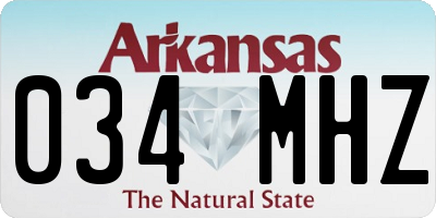 AR license plate 034MHZ