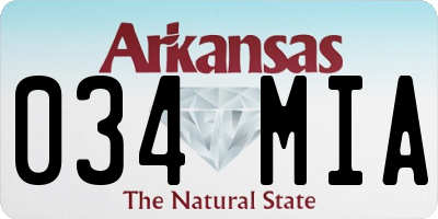 AR license plate 034MIA
