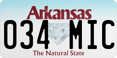 AR license plate 034MIC