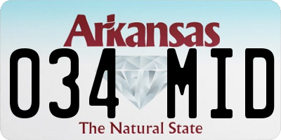 AR license plate 034MID